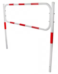 Bariera chodnikowa U-12a olsztyńska | do wkopania, wbetonowania, biało-czerwona